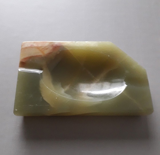 Image 1 of Vinxtage asbak marmer groen onyx