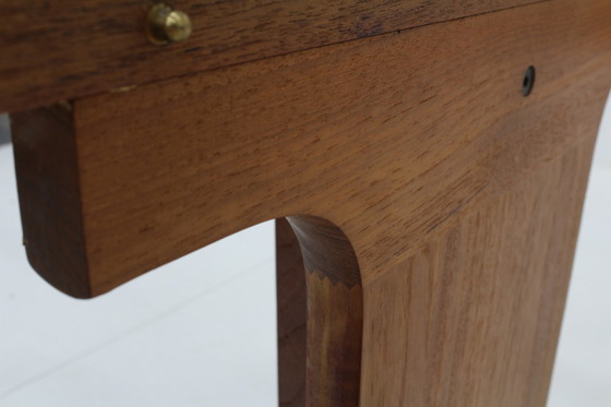 Image 1 of Vintage Deense ronde uitschuifbare eettafel jaren 60