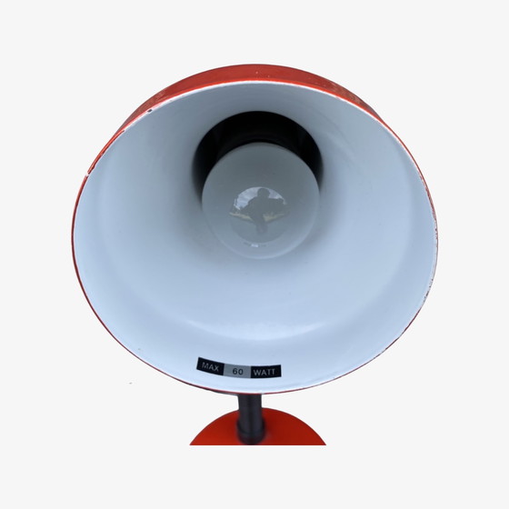 Image 1 of Rode Retro Bureaulamp | E-Lite jaren 1980