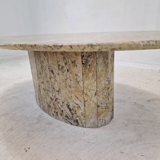 Image 1 of Vintage marmeren salontafel, Italië 1980