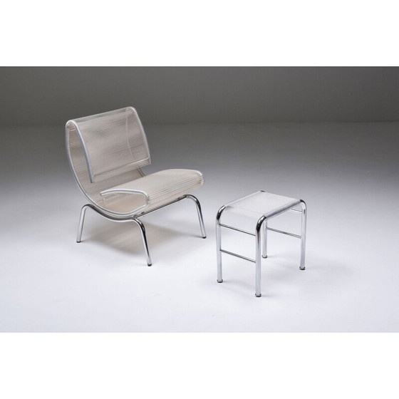 Image 1 of Paar vintage chromen en kunststof fauteuils, 1960