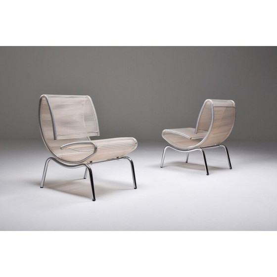 Image 1 of Paar vintage chromen en kunststof fauteuils, 1960
