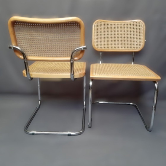 Image 1 of 2X Bauhaus Design Stoelen, Italy 1980S