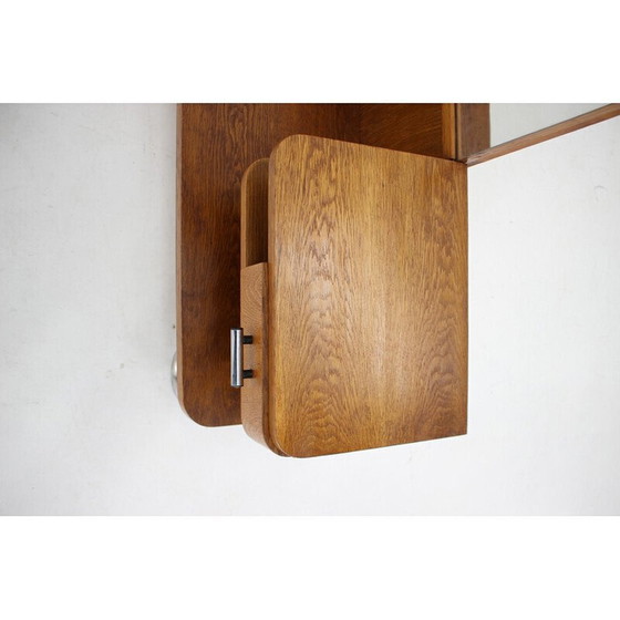 Image 1 of Vintage bauhaus eikenhouten kaptafel, Tsjecho-Slowakije 1950