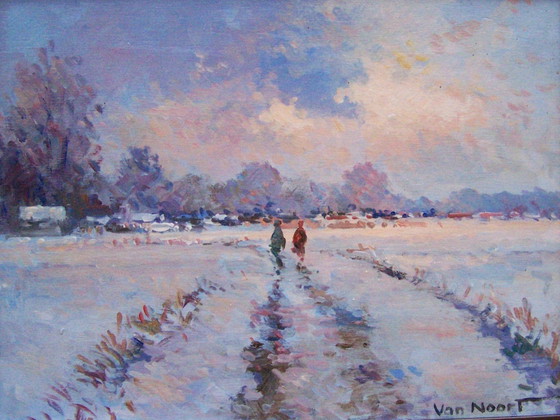 Image 1 of A.F van Noort - Winter In  Heemstede