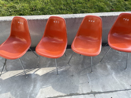 4x Herman Miller Eames DSX stoel