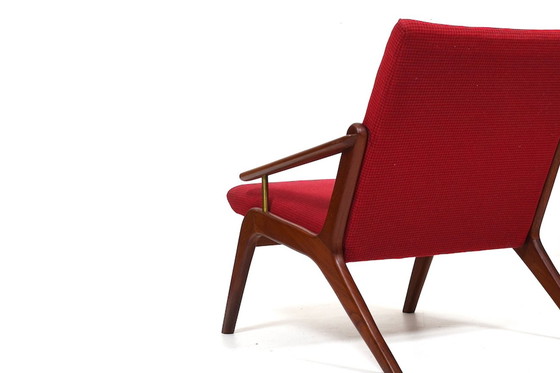 Image 1 of Deense fauteuil in teak en messing, 1960