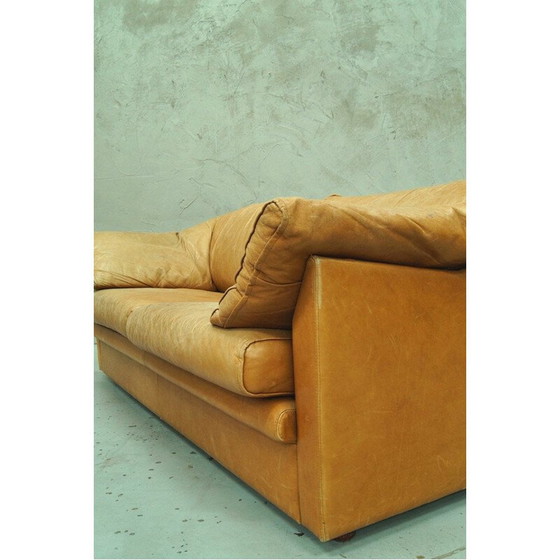 Image 1 of Vintage Zweedse Aniline Leren Sofa van IRE AB Skillingaryd Mobel, 1970