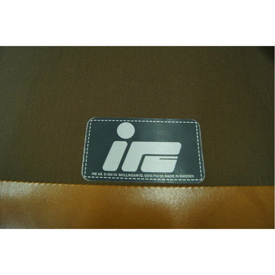 Image 1 of Vintage Zweedse Aniline Leren Sofa van IRE AB Skillingaryd Mobel, 1970