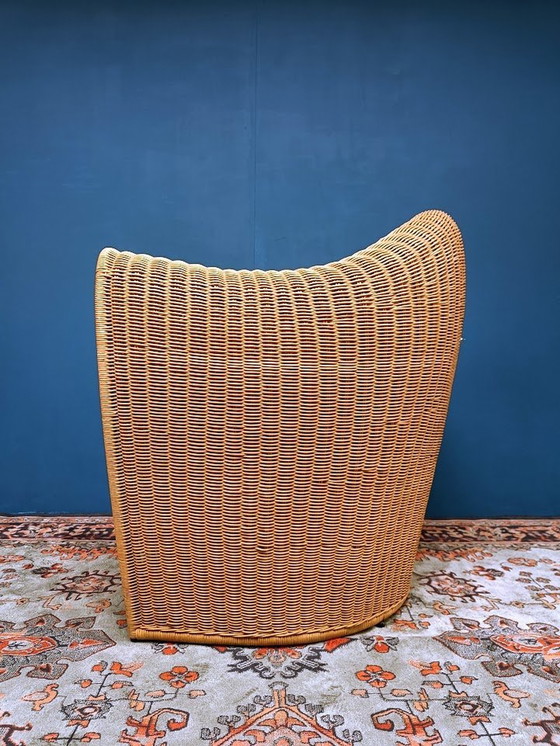 Image 1 of Vintage Rotan Fauteuil Italiaans Design