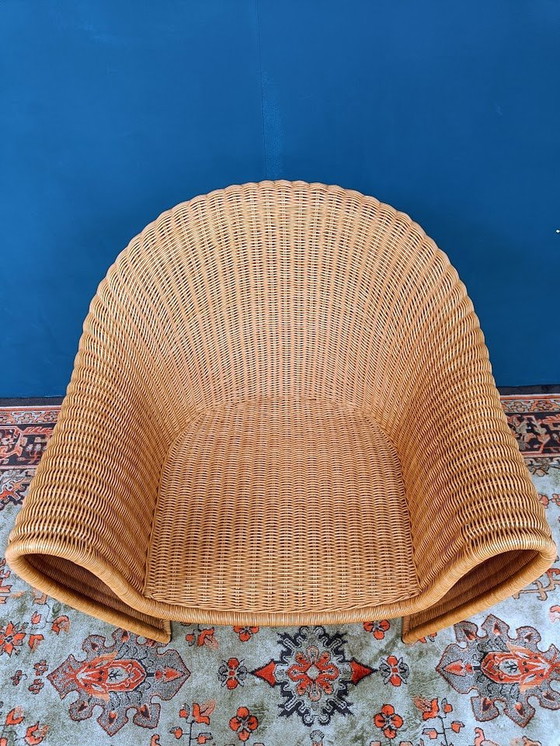 Image 1 of Vintage Rotan Fauteuil Italiaans Design