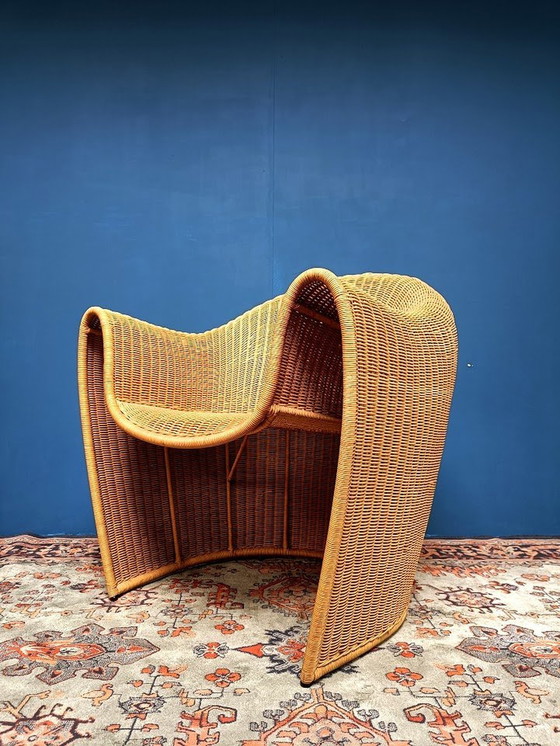 Image 1 of Vintage Rotan Fauteuil Italiaans Design