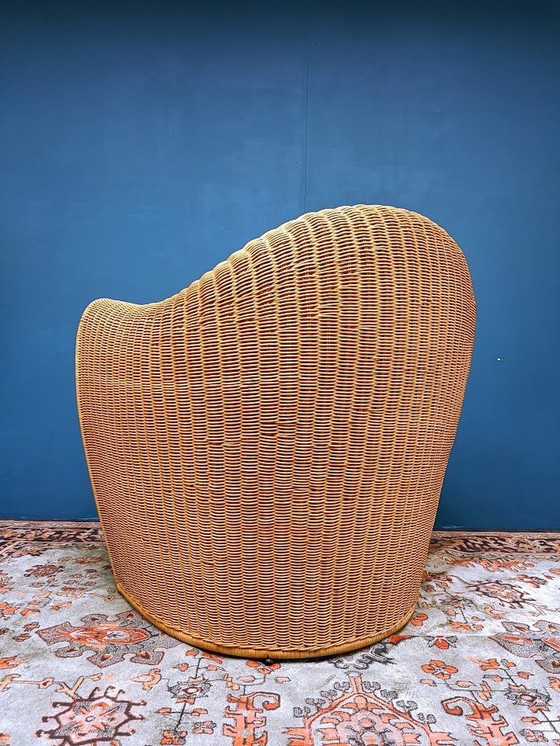 Image 1 of Vintage Rotan Fauteuil Italiaans Design