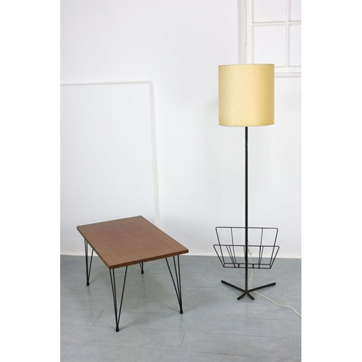 Vintage staande lamp en salontafel 1950