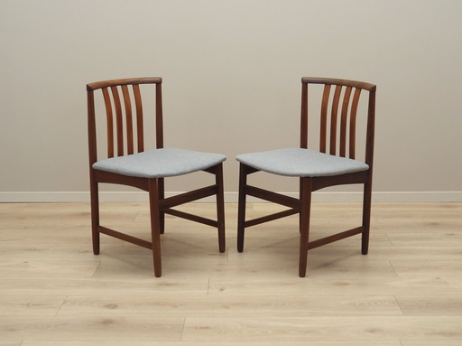 Set van twee teakhouten stoelen, Deens ontwerp, 1970S, Productie: Denemarken