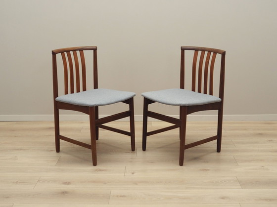 Image 1 of Set van twee teakhouten stoelen, Deens ontwerp, 1970S, Productie: Denemarken