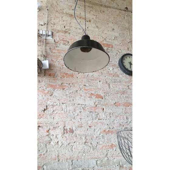 Image 1 of Plafondlamp vintage industriële fabriek van Wikasy A23, jaren 1950