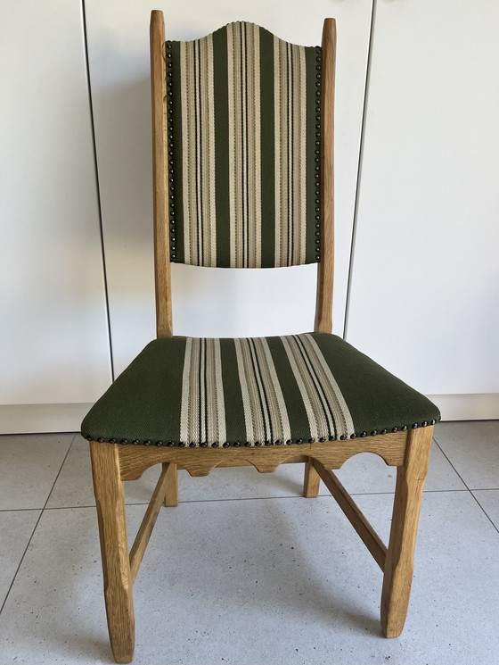 Image 1 of Deense eetkamerstoelen, Henning Kjærnulf met inscriptie, jaren 1960, set van 6