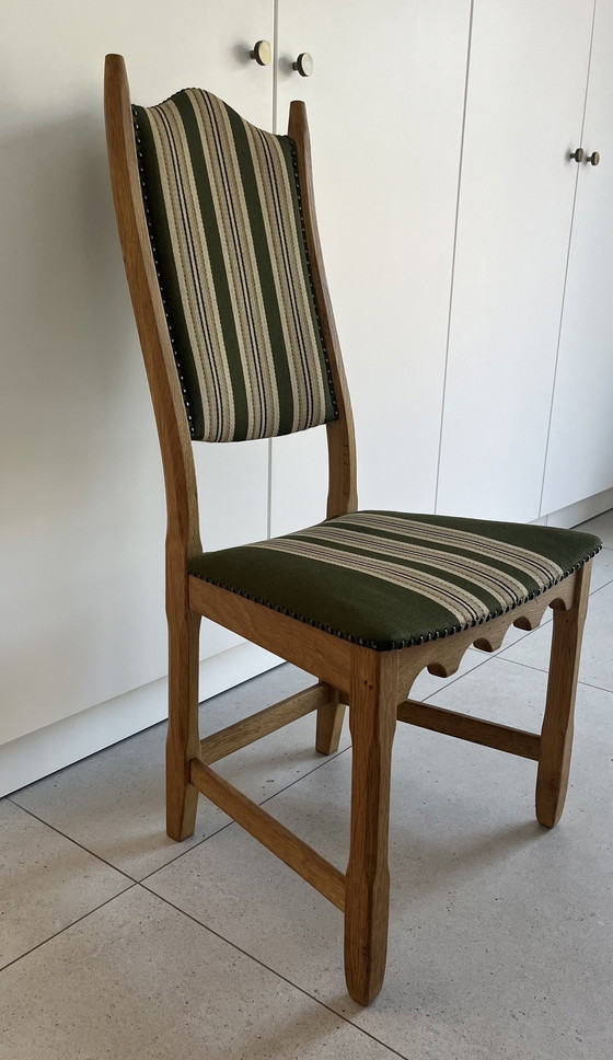 Image 1 of Deense eetkamerstoelen, Henning Kjærnulf met inscriptie, jaren 1960, set van 6