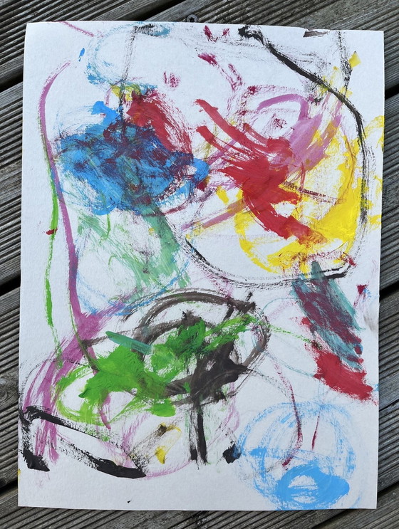 Image 1 of Abstracte gouache