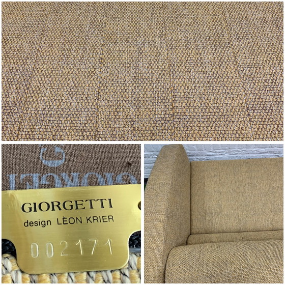 Image 1 of Giorgetti Ovis design bank + fauteuil Refurbished