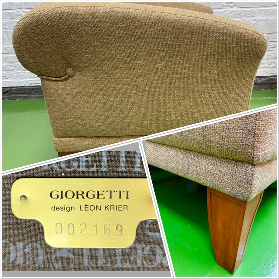 Image 1 of Giorgetti Ovis design bank + fauteuil Refurbished