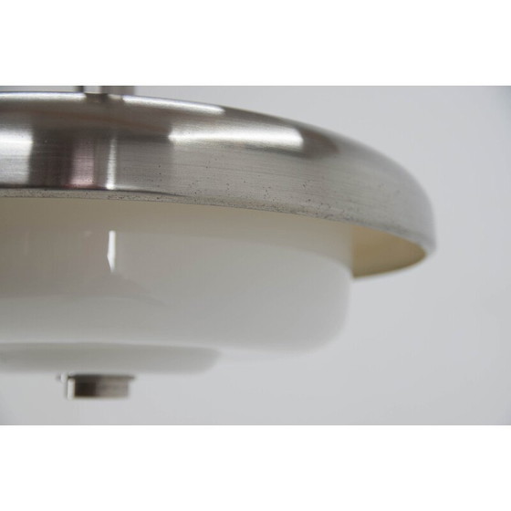 Image 1 of Vintage Bauhaus kroonluchter in opaline glas van Ias, jaren 1930