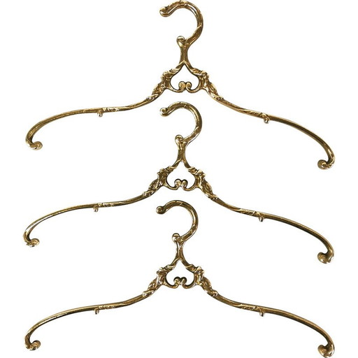 Set van 3 vintage koperen kleerhangers, Duitsland, 1960