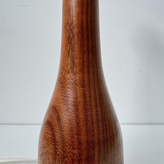 Image 1 of Vintage teak lamp met moderne kap