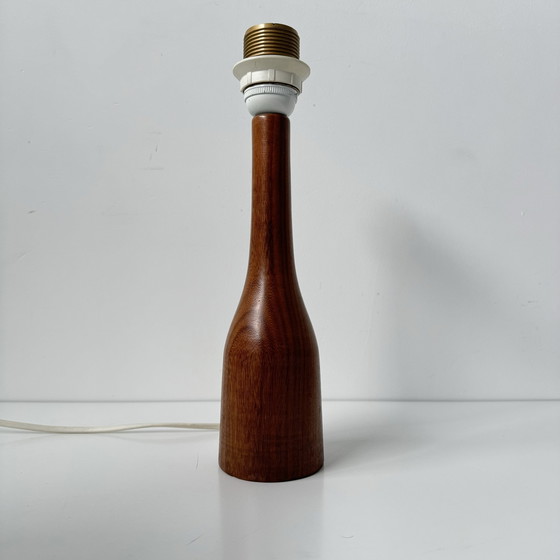 Image 1 of Vintage teak lamp met moderne kap