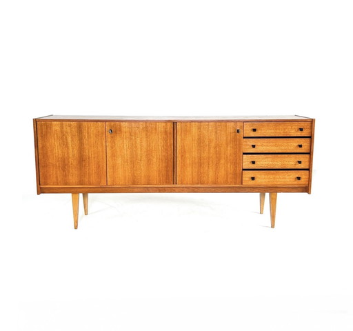 Vintage Notenhouten Sideboard Jaren ‘60 