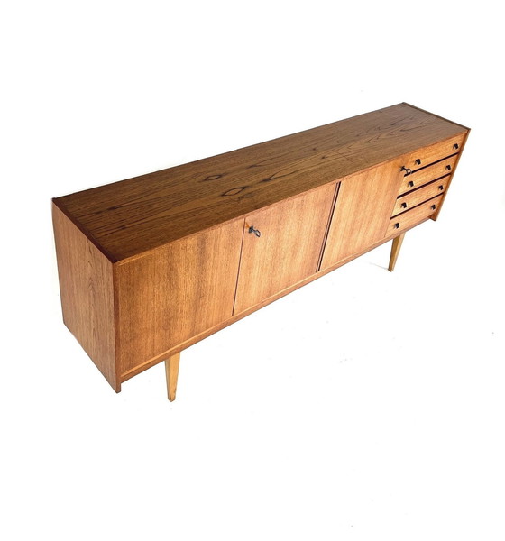 Image 1 of Vintage Notenhouten Sideboard Jaren ‘60 