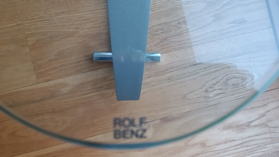 Image 1 of Glazen Bijzettafel Op Luxe Poot, Rolf Benz