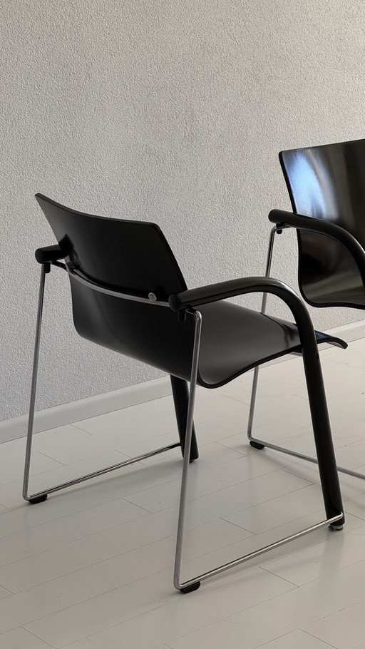 6X Thonet S320 Stoelen, 1984