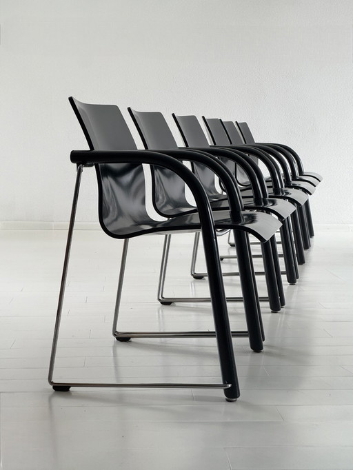 6X Thonet S320 Stoelen, 1984