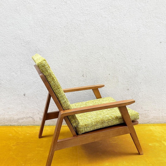 Image 1 of Scandinavische fauteuil Stof Grofmazig