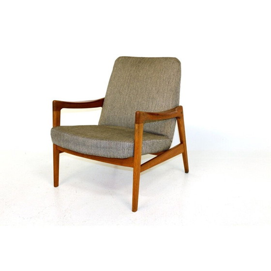 Image 1 of Vintage teak en eiken armstoel, Zweden 1960