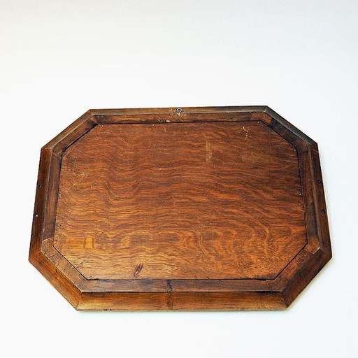 Vintage dienblad van houtsnijwerk, 1930