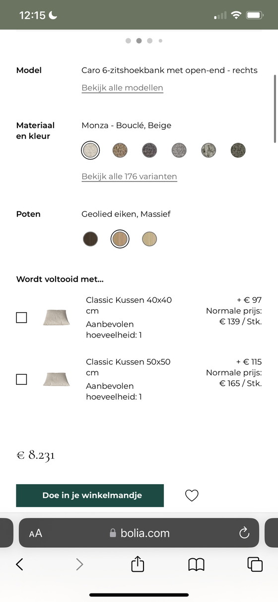 Image 1 of Bolia Caro 6-zitshoekbank met open-end rechts