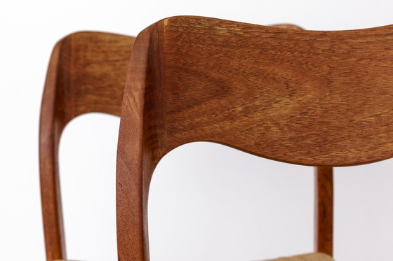 Image 1 of 4 Niels Otto Moller Stoelen, Model 71, Teak, 1950S, Deens