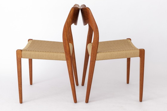 Image 1 of 4 Niels Otto Moller Stoelen, Model 71, Teak, 1950S, Deens