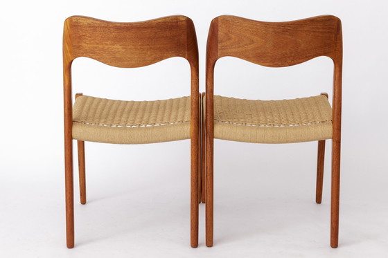 Image 1 of 4 Niels Otto Moller Stoelen, Model 71, Teak, 1950S, Deens