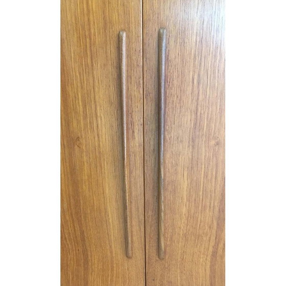 Image 1 of Vintage teakhouten dressoir met ingebouwd bargedeelte, Denemarken 1960