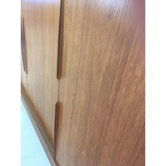 Image 1 of Vintage teakhouten dressoir met ingebouwd bargedeelte, Denemarken 1960