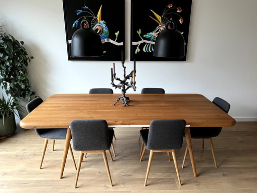 Lodge Eetkamertafel 220 X 100 Cm + 6 Stoelen Gazzda / Loca