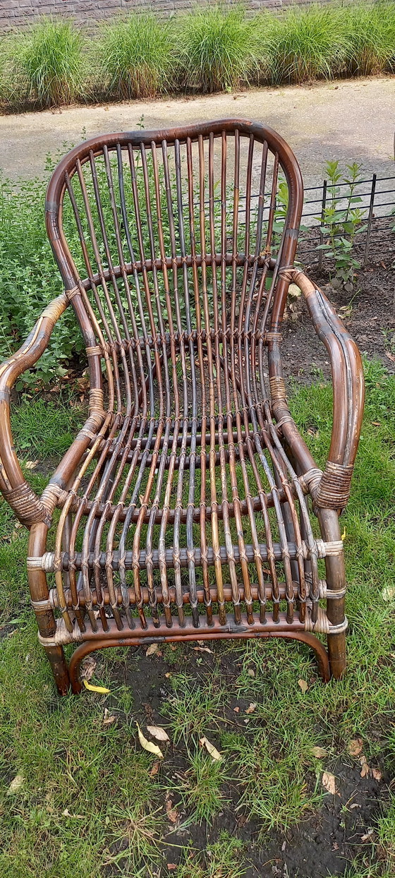 Image 1 of 2x Rotan fauteuil