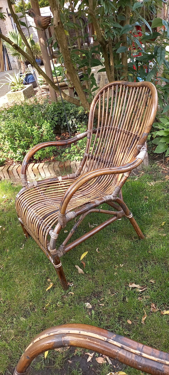 Image 1 of 2x Rotan fauteuil