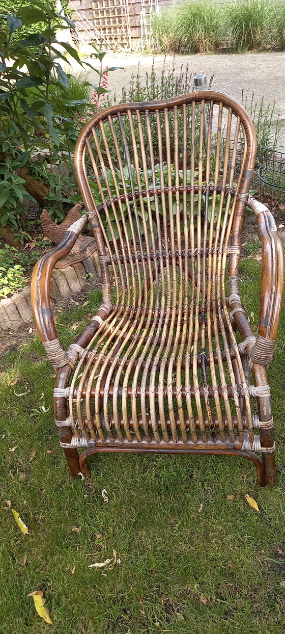 Image 1 of 2x Rotan fauteuil