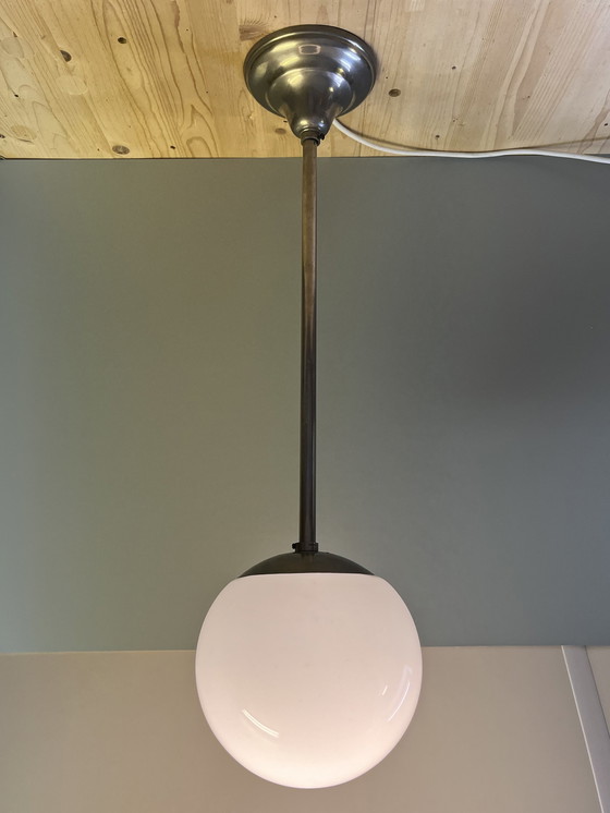 Image 1 of Vintage chromen pendant hanglamp