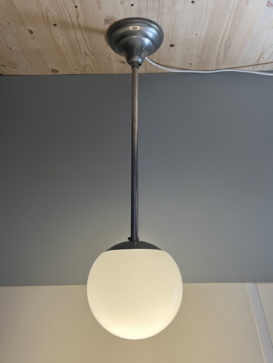 Image 1 of Vintage chromen pendant hanglamp